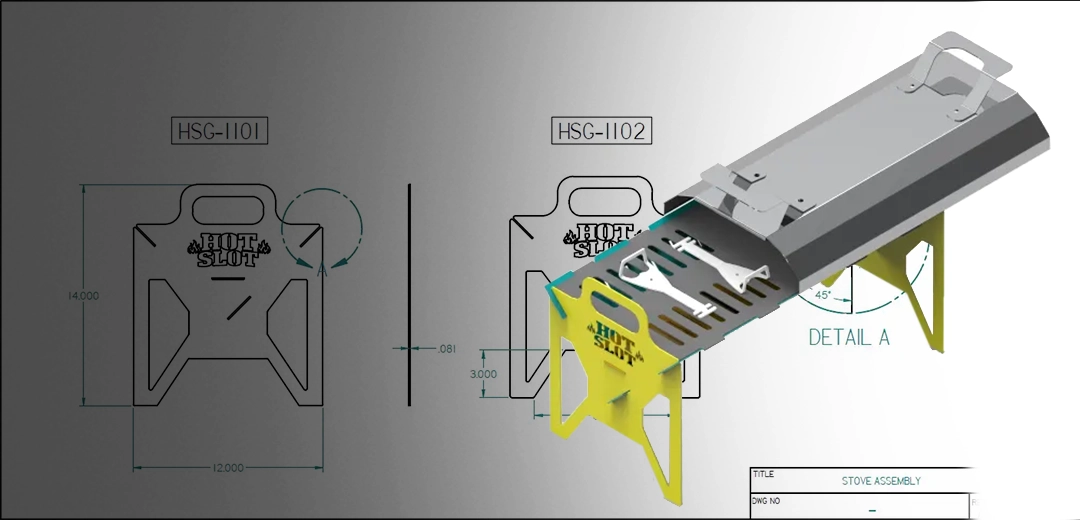 Tab and Slot Grill Stove Design & Manufacturing Documentation
