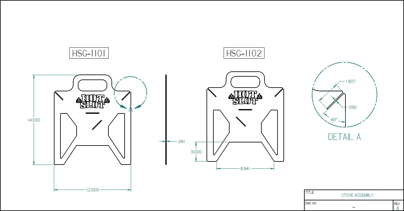 Tab and Slot Grill Stove Design & Manufacturing Documentation - Project Image 3