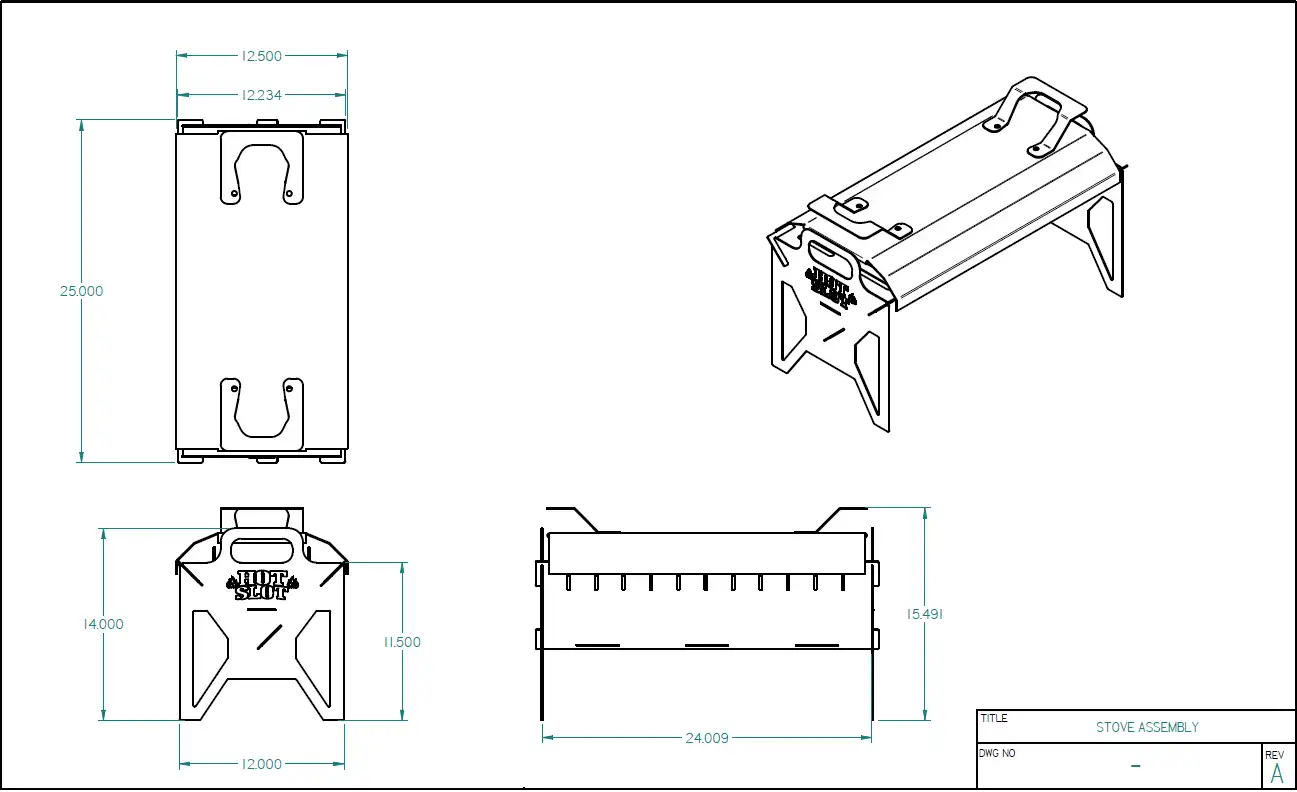 Tab and Slot Grill Stove Design & Manufacturing Documentation - Project Image 4